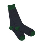 Luxury Super Soft Bamboo Socks // Pack of 3 // Navy + Green