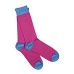 Luxury Super Soft Bamboo Socks // Pack of 3 // Pink + Blue