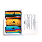 Luxury Super Soft Bamboo Socks // Pack of 3 // Rainbow Stripes