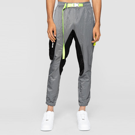 Nomad Joggers // Gray + Black + Safety (Small)