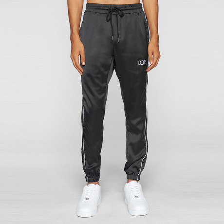 Sideline Satin Joggers // Black (Small)