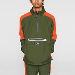 Wind-Tek Vented Pullover // Army + Orange (Small)