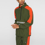 Wind-Tek Vented Pullover // Army + Orange (Small)