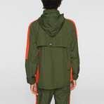 Wind-Tek Vented Pullover // Army + Orange (Small)