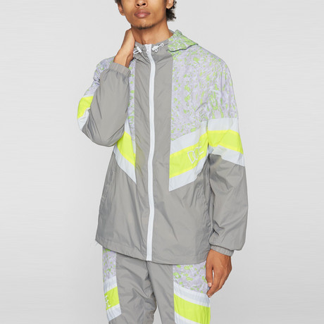 Relay Windbreaker // Gray + Safety (Small)