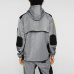 Nomad Anorak // Gray + Black + Safety (Small)