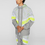 Relay Windbreaker // Gray + Safety (Small)