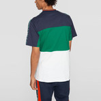 Racer Tee // Teal + Navy (Small)