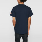 Infield Tee // Navy + White (Small)