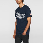 Infield Tee // Navy + White (Small)