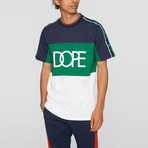 Racer Tee // Teal + Navy (Small)