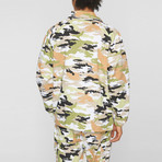 Camo Sateen Jacket // Guac (Small)