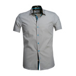 Short Sleeve Button Up Shirt // Cream (M)