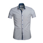 Short Sleeve Button Up Shirt // White (S)