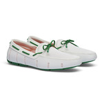 Braided Lace Loafer // White + Jolly Green (US: 11)