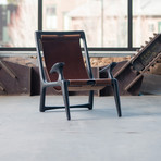 Sling Chair // Charcoal Ash (Black Leather)