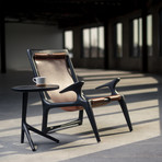 Sling Chair // Charcoal Ash (Black Leather)