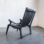 Sling Chair // Charcoal Ash (Black Leather)