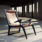 Sling Chair // Charcoal Ash (Black Leather)