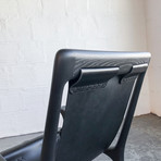 Sling Chair // Charcoal Ash (Black Leather)