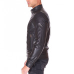 Emy Biker Leather Jacket // Black (Euro: 50)