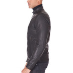 Brad Biker Leather Jacket // Black (Euro: 44)