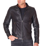 Emy Biker Leather Jacket // Black (Euro: 50)