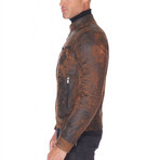 Hamilton Biker Safari Leather Jacket // Safari (Euro: 50)