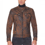Hamilton Biker Safari Leather Jacket // Safari (Euro: 50)