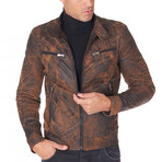 Hamilton Biker Safari Leather Jacket // Safari (Euro: 56)