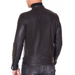 Carson Biker Leather Jacket // Black (Euro: 46)
