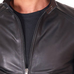 Emy Biker Leather Jacket // Black (Euro: 54)