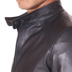 Emy Biker Leather Jacket // Black (Euro: 46)