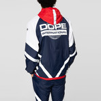 Wired Reflective Windbreaker // Blue + Red (Small)