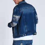 Boro Denim Trucker Jacket // Blue (Small)