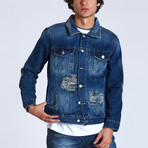 Boro Denim Trucker Jacket // Blue (Small)