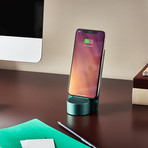 City Energy // Wireless Charging Station & Bluetooth Speaker (Dark Green)