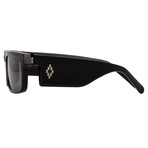 Marcelo Burlon // Unisex 5C1 Sunglasses // Black + Silver + Gray