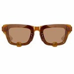 Y/Project // Unisex 4C2 Sunglasses // Light Tortoiseshell + Light Gold + Brown