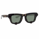 Y/Project // Unisex 4C3 Sunglasses // Dark Tortoiseshell + Antique Gold + Green