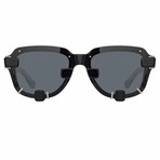 Y/Project // Unisex 5C1 Sunglasses // Black + Silver + Gray