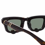 Y/Project // Unisex 4C3 Sunglasses // Dark Tortoiseshell + Antique Gold + Green