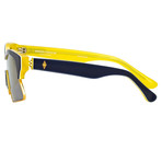 Marcelo Burlon // Unisex 3C2 Sunglasses // Black + Yellow Gold + Yellow Mirror