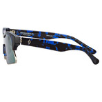Marcelo Burlon // Unisex 3C3 Sunglasses // Blue Tortoiseshell + Silver + Blue