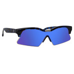 Marcelo Burlon // Unisex 3C3 Sunglasses // Blue Tortoiseshell + Silver + Blue