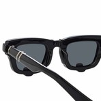 Y/Project // Unisex 4C1 Sunglasses // Black + Silver + Gray