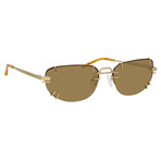 Y/Project // Unisex 2C3 Sunglasses // Tortoiseshell + Light Gold + Solid Brown