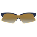 Marcelo Burlon // Unisex 3C2 Sunglasses // Black + Yellow Gold + Yellow Mirror