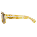 Y/Project // Unisex 6C1 Sunglasses // Marble + Yellow Gold + Brown