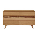 Azara Six Drawer Double Dresser (Caramelized)